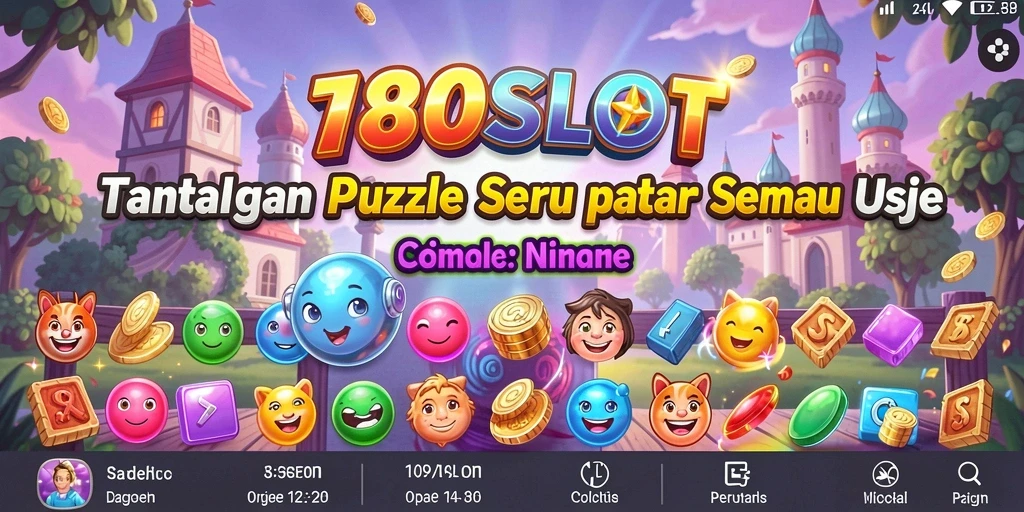 Gameplay Puzzle menantang dengan desain yang ceria.