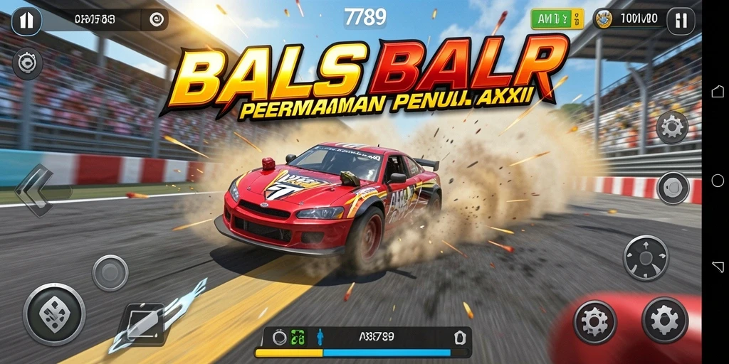 Tampilan gameplay seru balapan mobil di AMS789.