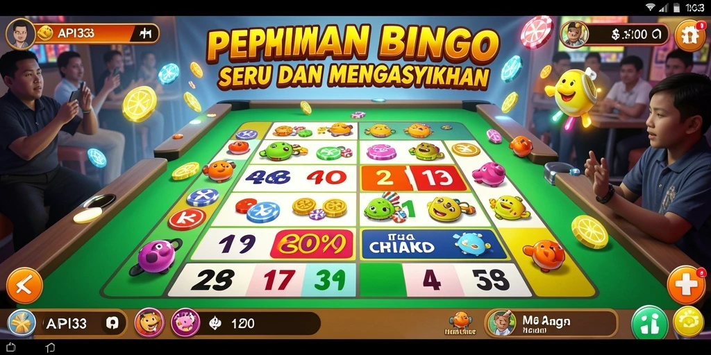 Tampilan gameplay seru dari API33 yang menampilkan suasana permainan Bingo.
