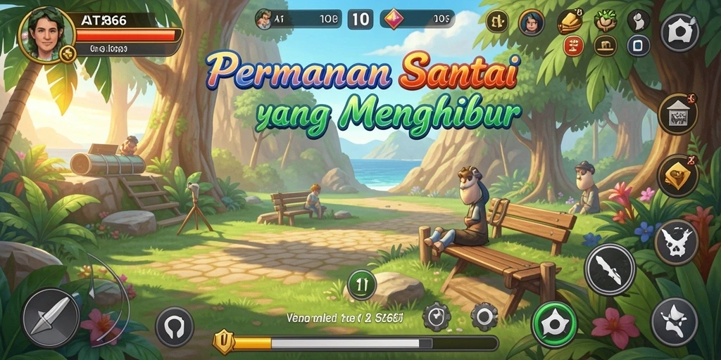 Tampilan gameplay AT866 yang penuh warna dan menarik.