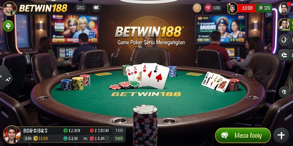 Tampilan gameplay poker yang menegangkan di BETWIN188.