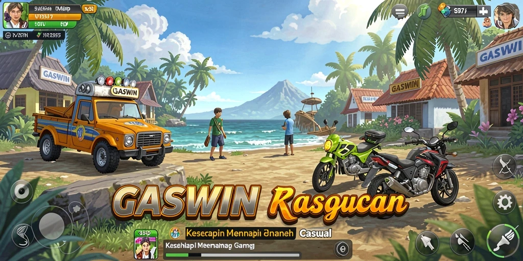 Screenshot GASWIN menampilkan momen seru saat gameplay berlangsung.