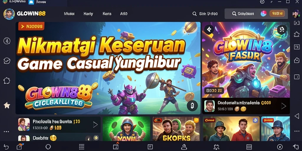 Tampilan gameplay GLOWIN88 yang mengasyikkan dan penuh warna.