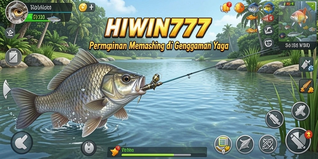 Tampilan screenshot HIWIN777 menunjukkan aksi memancing yang mendebarkan.