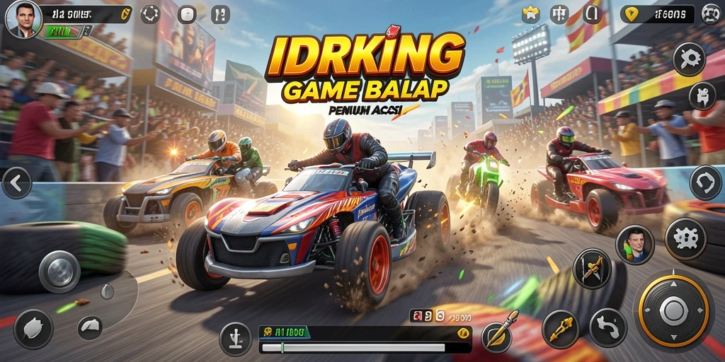 Tampilan gameplay seru dan mendebarkan di IDRKING.