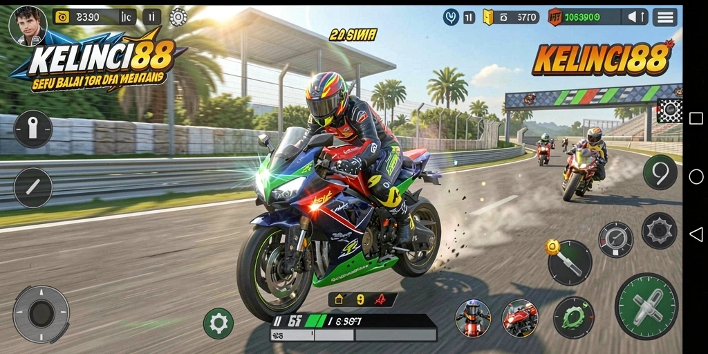 Tangkapan layar gameplay KELINCI88 yang menampilkan aksi balapan seru.