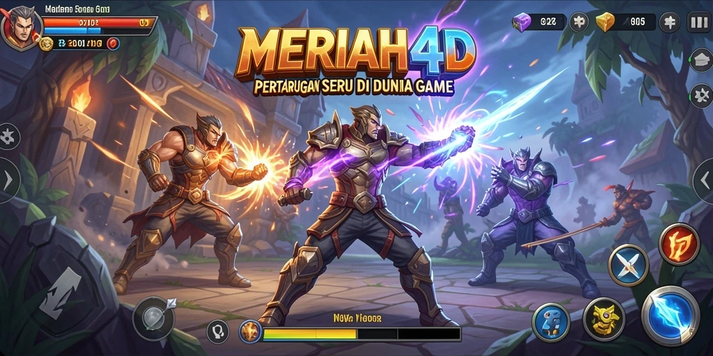 Tampilan gameplay MERIAH4D yang penuh aksi dan pertarungan seru.