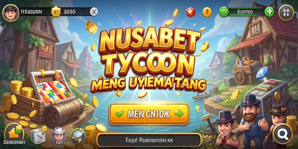 Screenshot gameplay NUSABET yang menunjukkan aksi seru Tycoon.