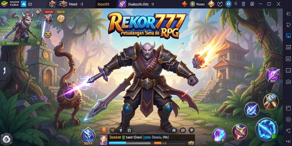 Screenshot dari gameplay <strong>REKOR777</strong> menampilkan pertarungan epik dan karakter yang menarik.