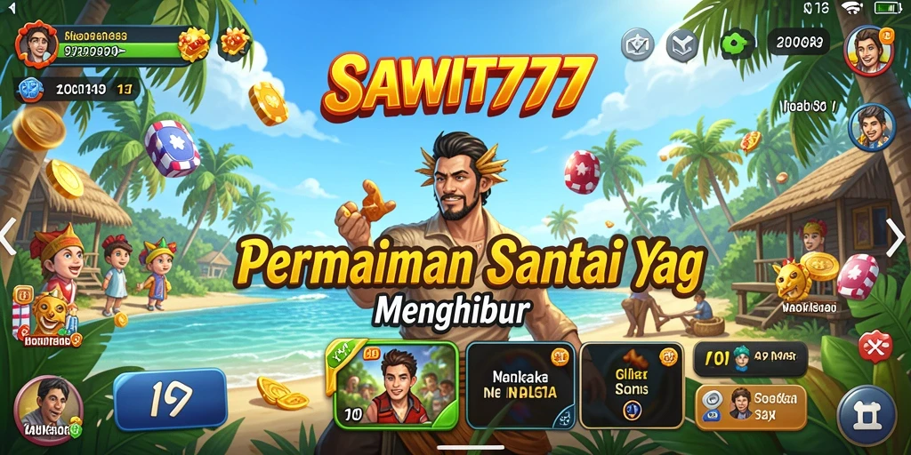 Menggambarkan momen seru dalam gameplay Casual SAWIT777.