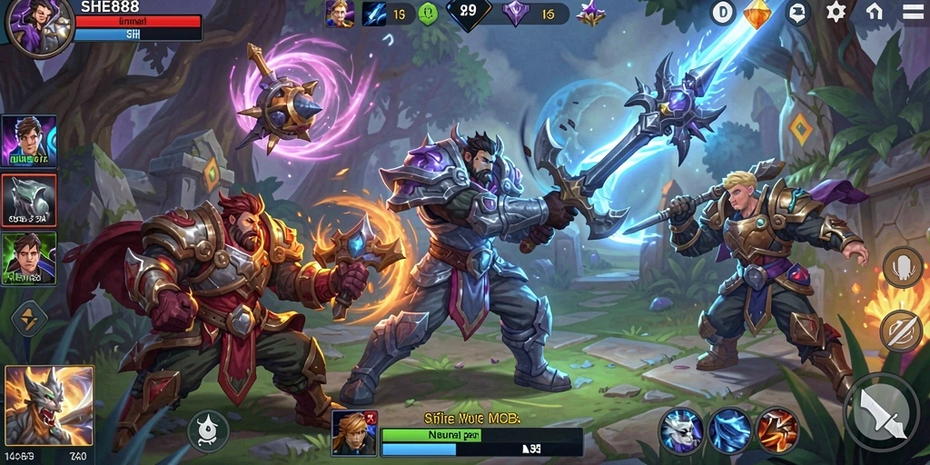 Gameplay seru <strong>SHE888</strong> dengan berbagai karakter dan taktik mojang.