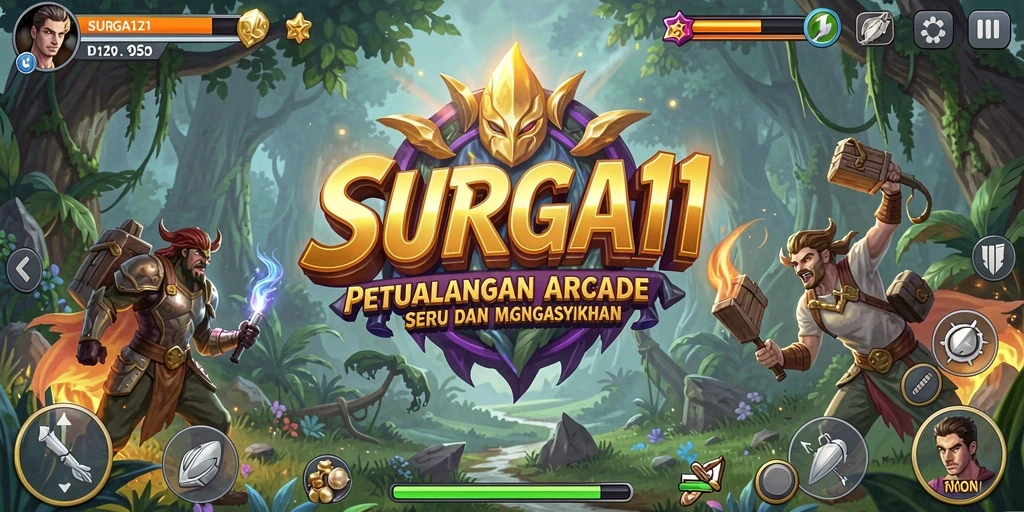 Tampilan gameplay SURGA11 yang penuh warna dan dinamis.