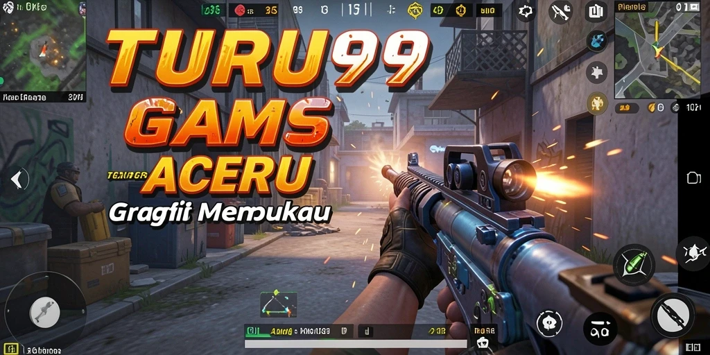 Screenshot gameplay TURU99 dengan aksi tembak-menembak yang mendebarkan.