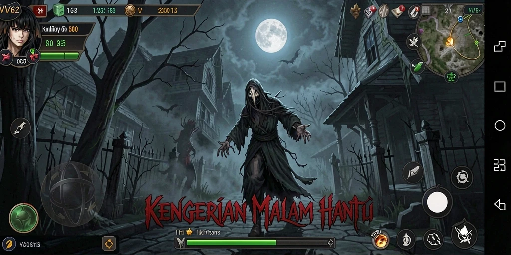 Screenshot dari gameplay menyeramkan VV62, menampilkan suasana mencekam.